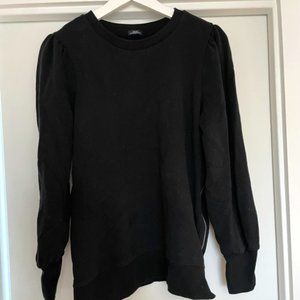 Gap Maternity Nursing Side-Zip Puff Sleeve Sweatshirt